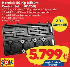 HATTRİCK 50 KG DÖKÜM ÇANTALI DAMBIL SET ( HDC50)